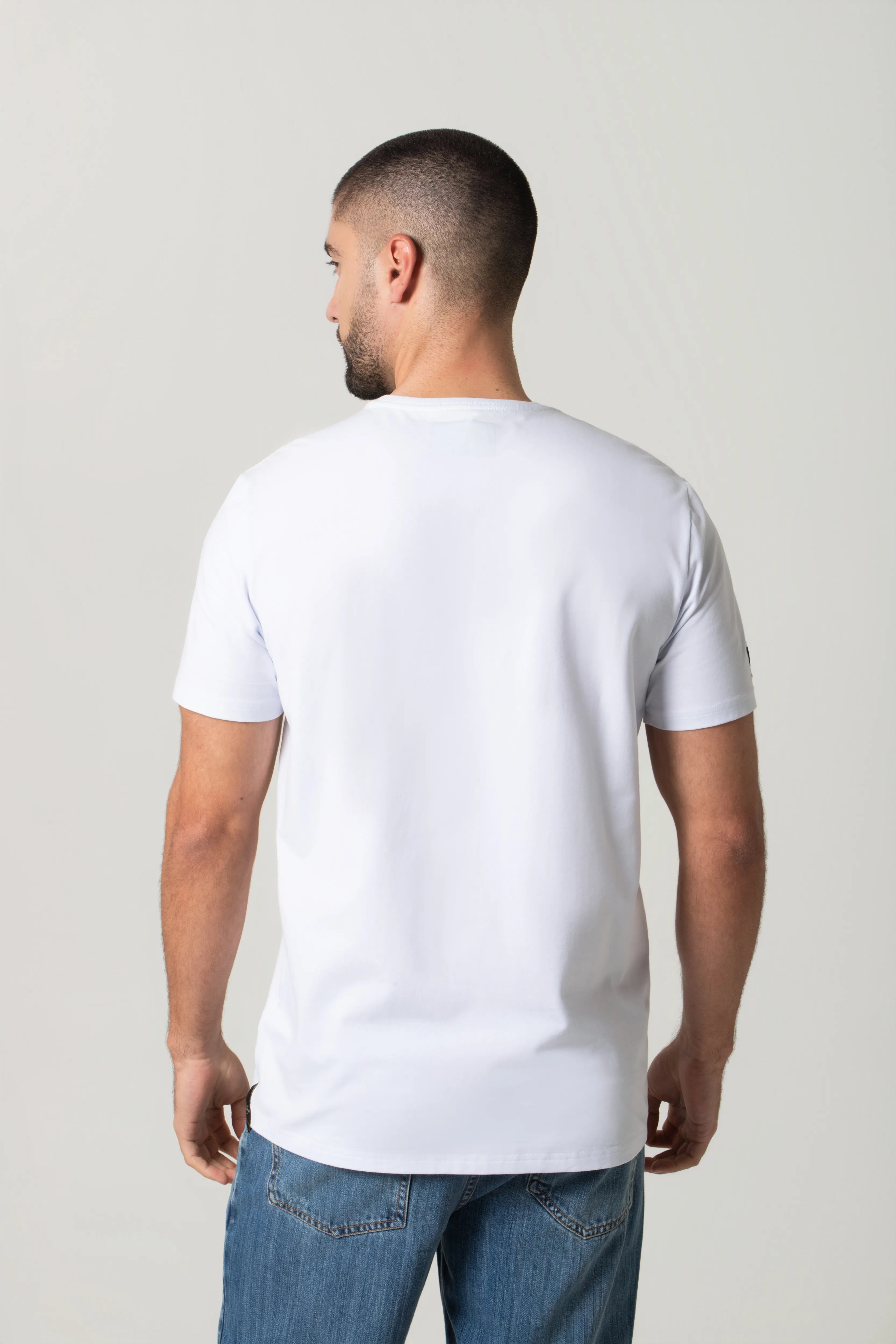 CAMISETA PREMIUM MANGA CORTA COLOR BLANCO OPTICO