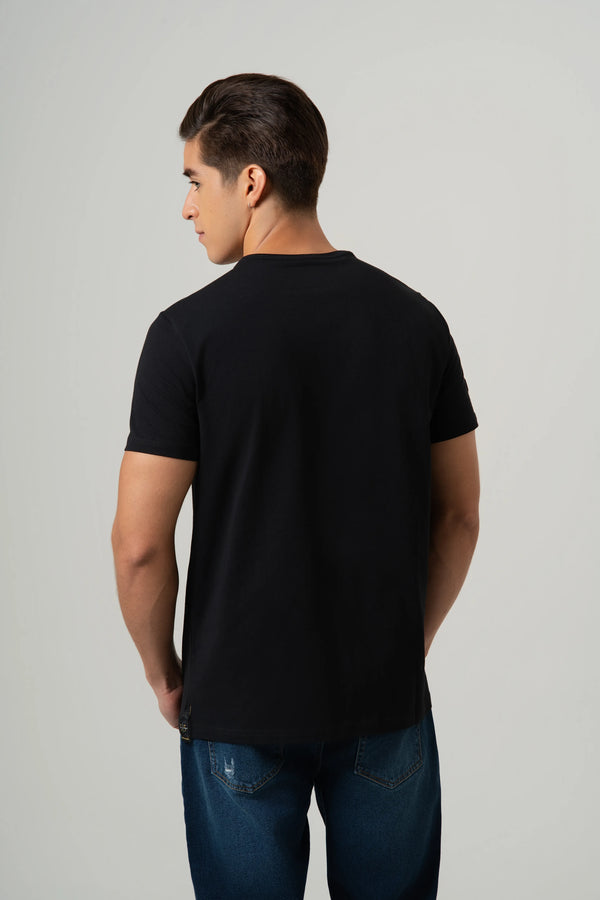 CAMISETA PREMIUM MANGA CORTA COLOR NEGRO