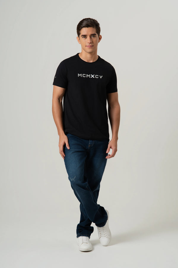 CAMISETA PREMIUM MANGA CORTA COLOR NEGRO