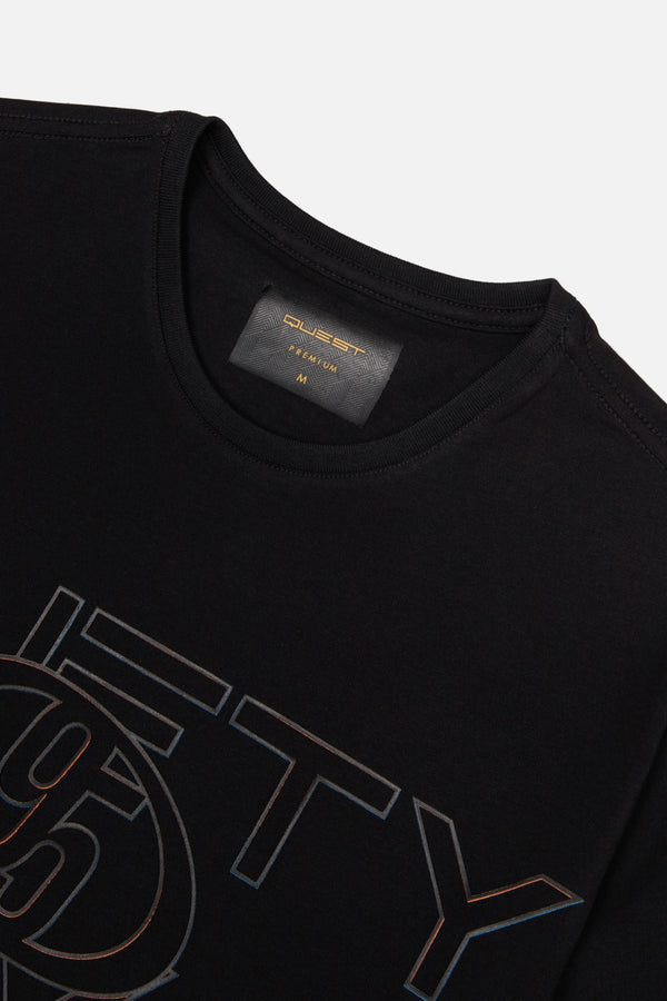 CAMISETA PREMIUM MANGA CORTA COLOR NEGRO