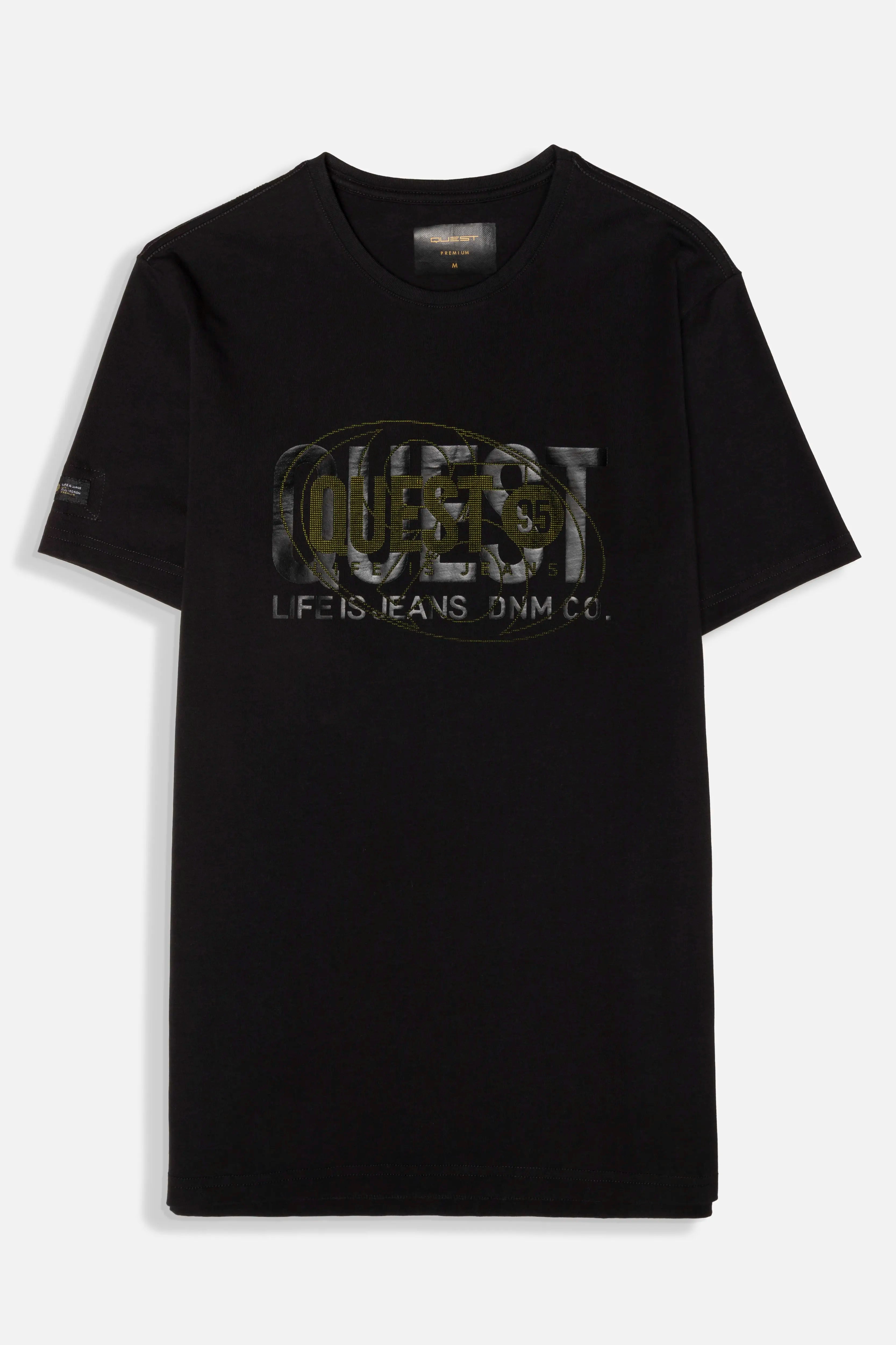 CAMISETA PREMIUM MANGA CORTA COLOR NEGRO