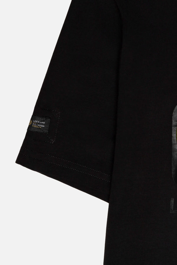 CAMISETA PREMIUM MANGA CORTA COLOR NEGRO