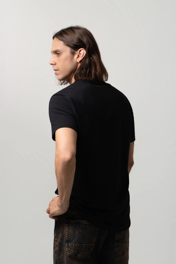 CAMISETA PREMIUM MANGA CORTA COLOR NEGRO