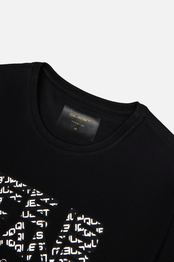 CAMISETA PREMIUM MANGA CORTA COLOR NEGRO