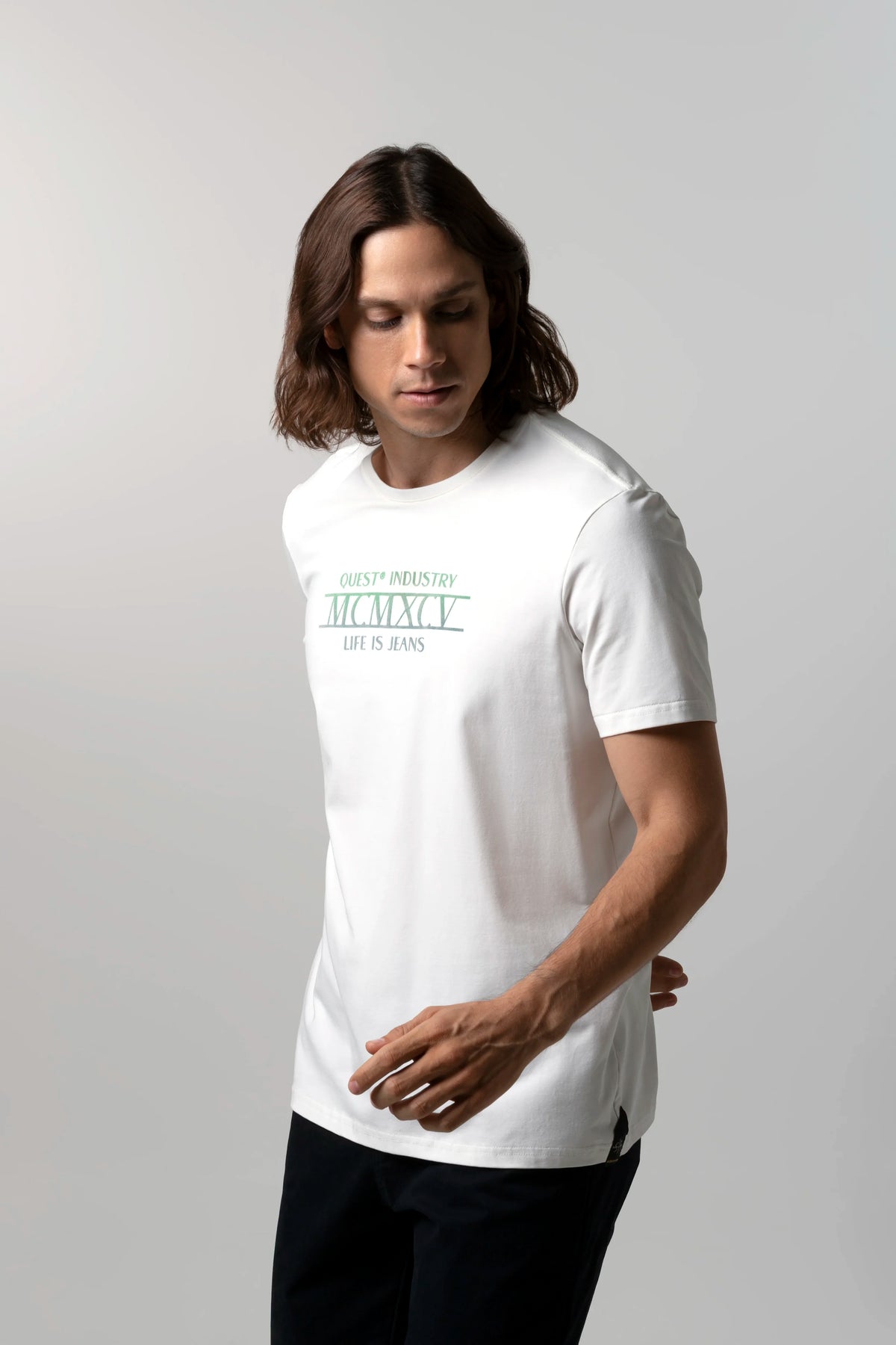 CAMISETA PREMIUM MANGA CORTA COLOR IVORY