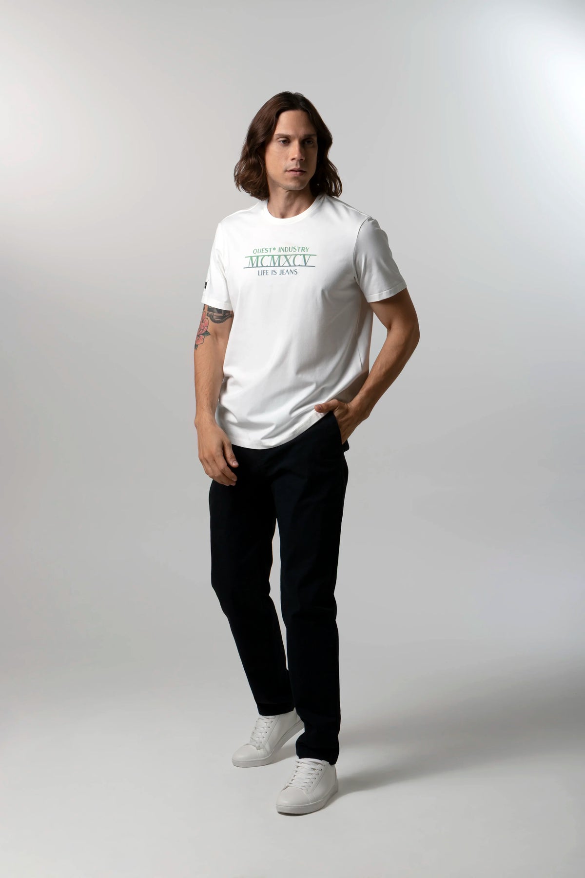 CAMISETA PREMIUM MANGA CORTA COLOR IVORY