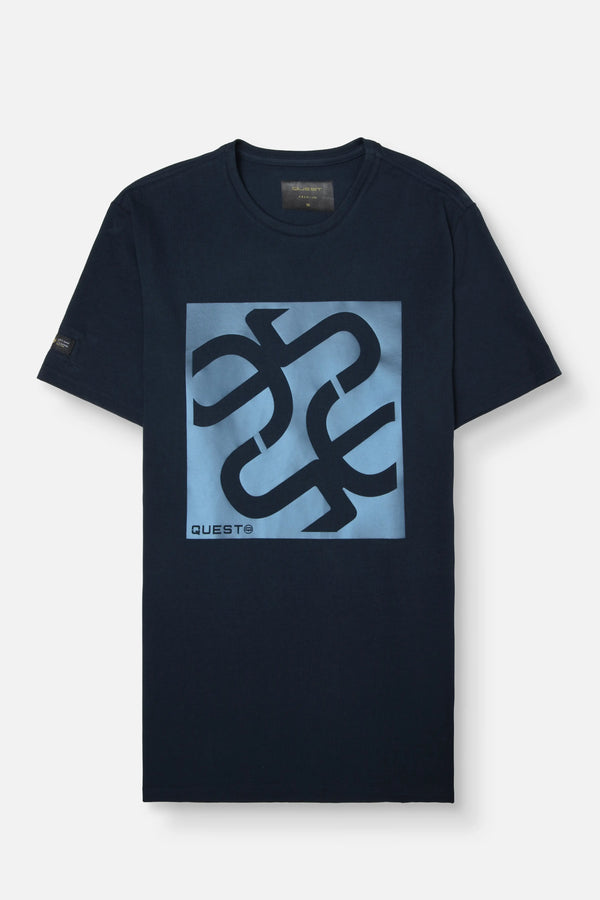 CAMISETA PREMIUM MANGA CORTA COLOR AZUL OSCURO