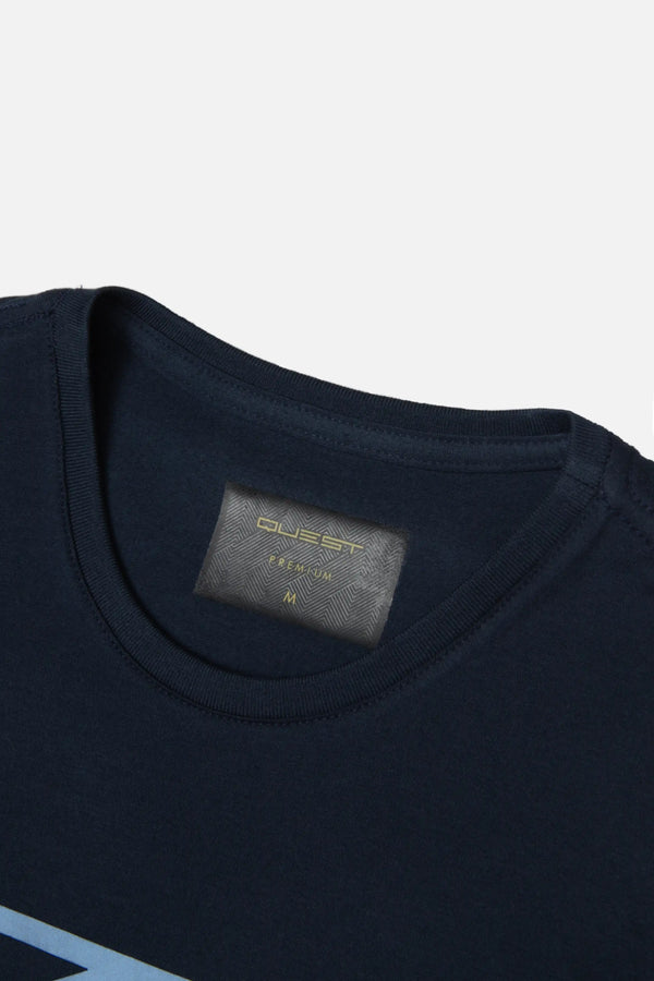 CAMISETA PREMIUM MANGA CORTA COLOR AZUL OSCURO