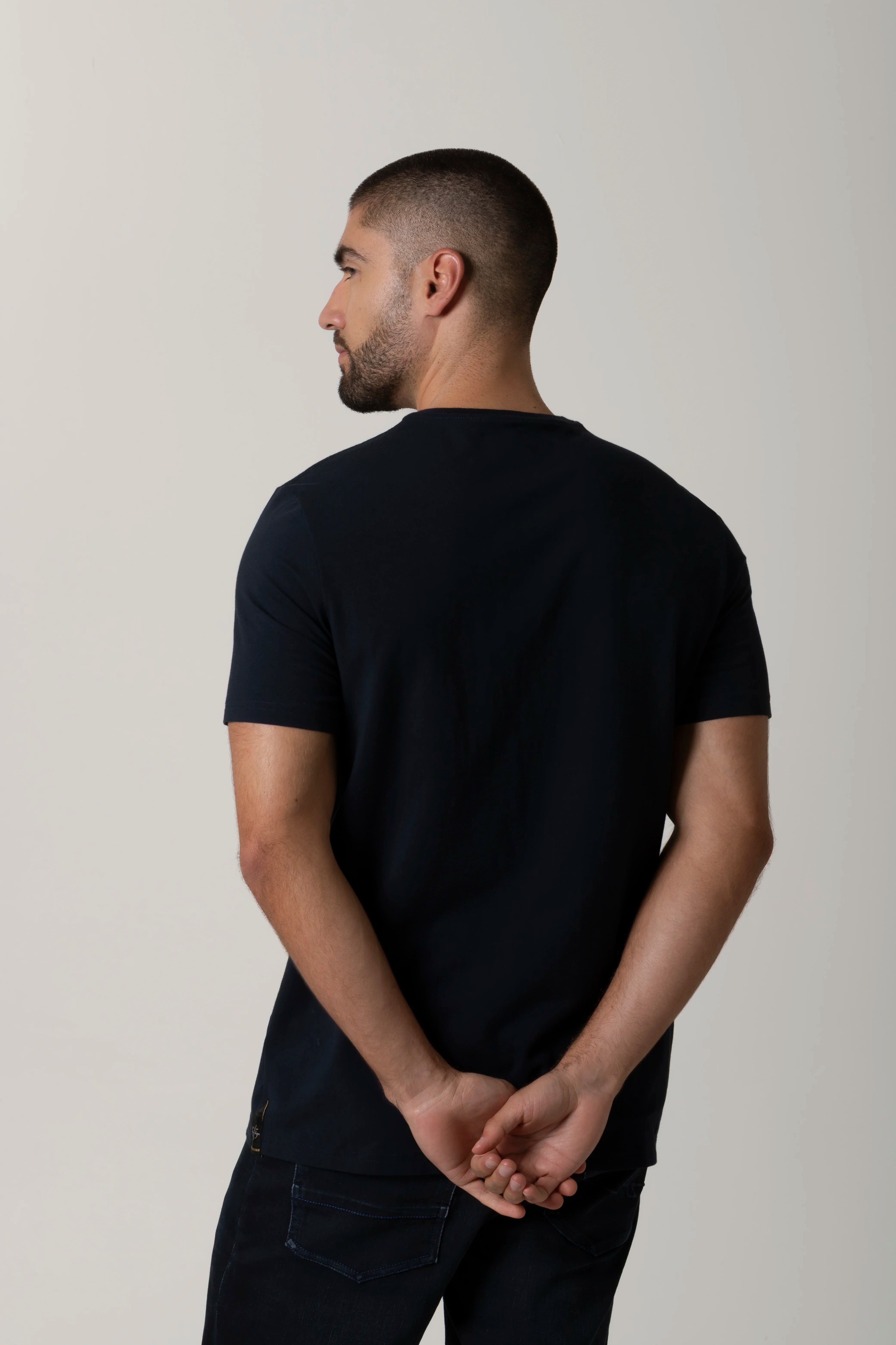 CAMISETA PREMIUM MANGA CORTA COLOR AZUL OSCURO