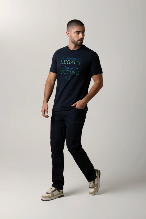 CAMISETA PREMIUM MANGA CORTA COLOR AZUL OSCURO