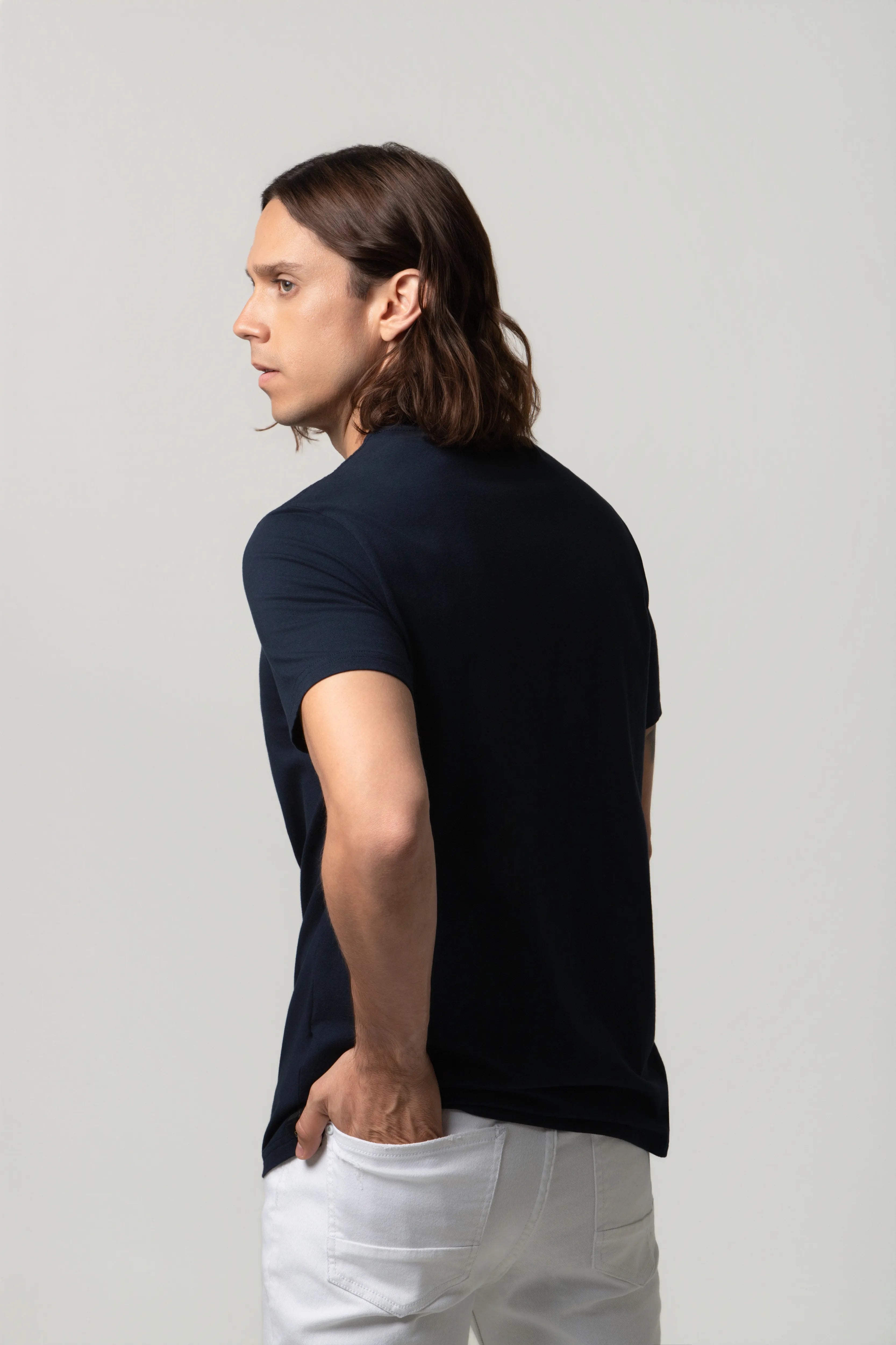 CAMISETA PREMIUM MANGA CORTA COLOR AZUL OSCURO