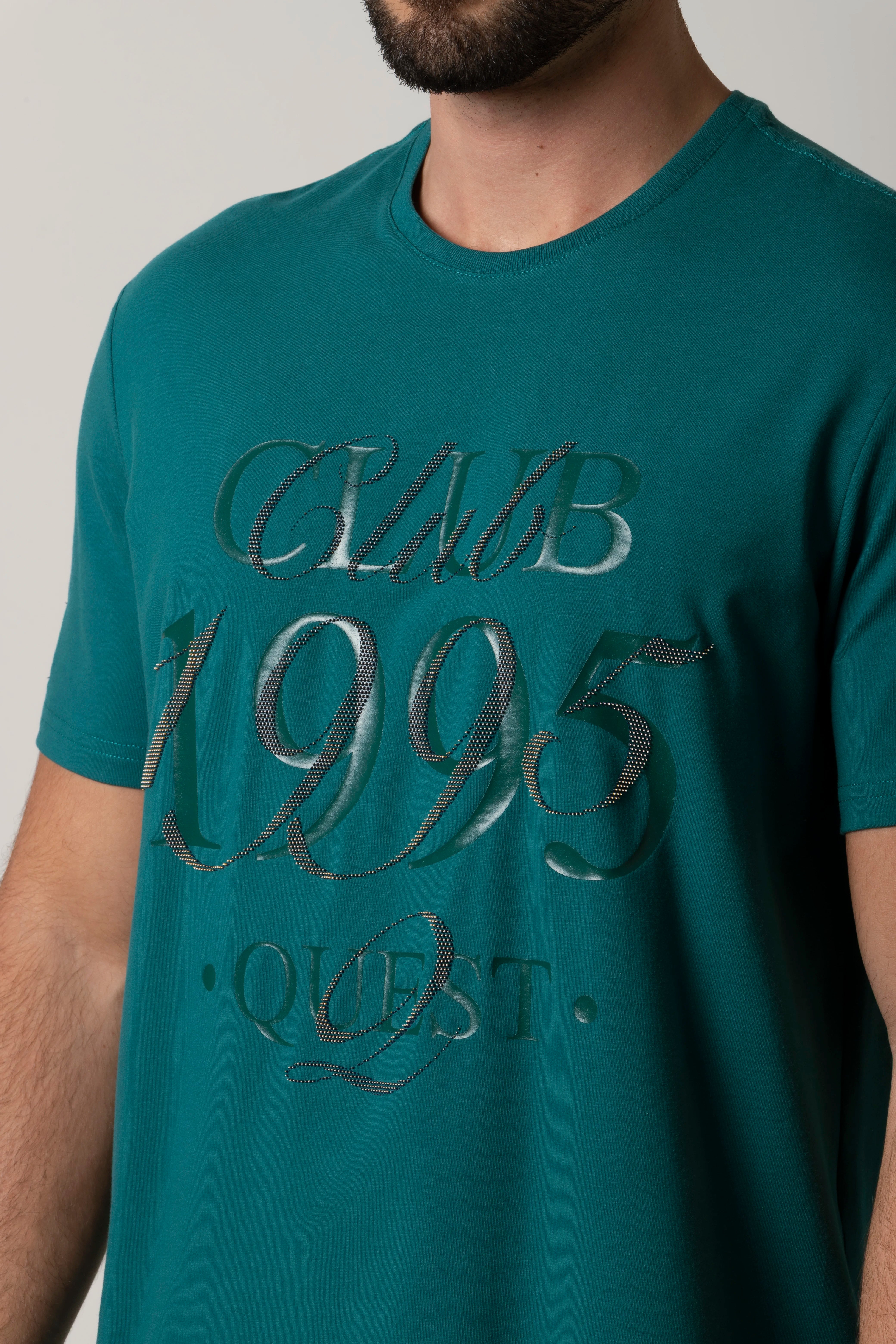 CAMISETA PREMIUM MANGA CORTA COLOR VERDE TORMENTA