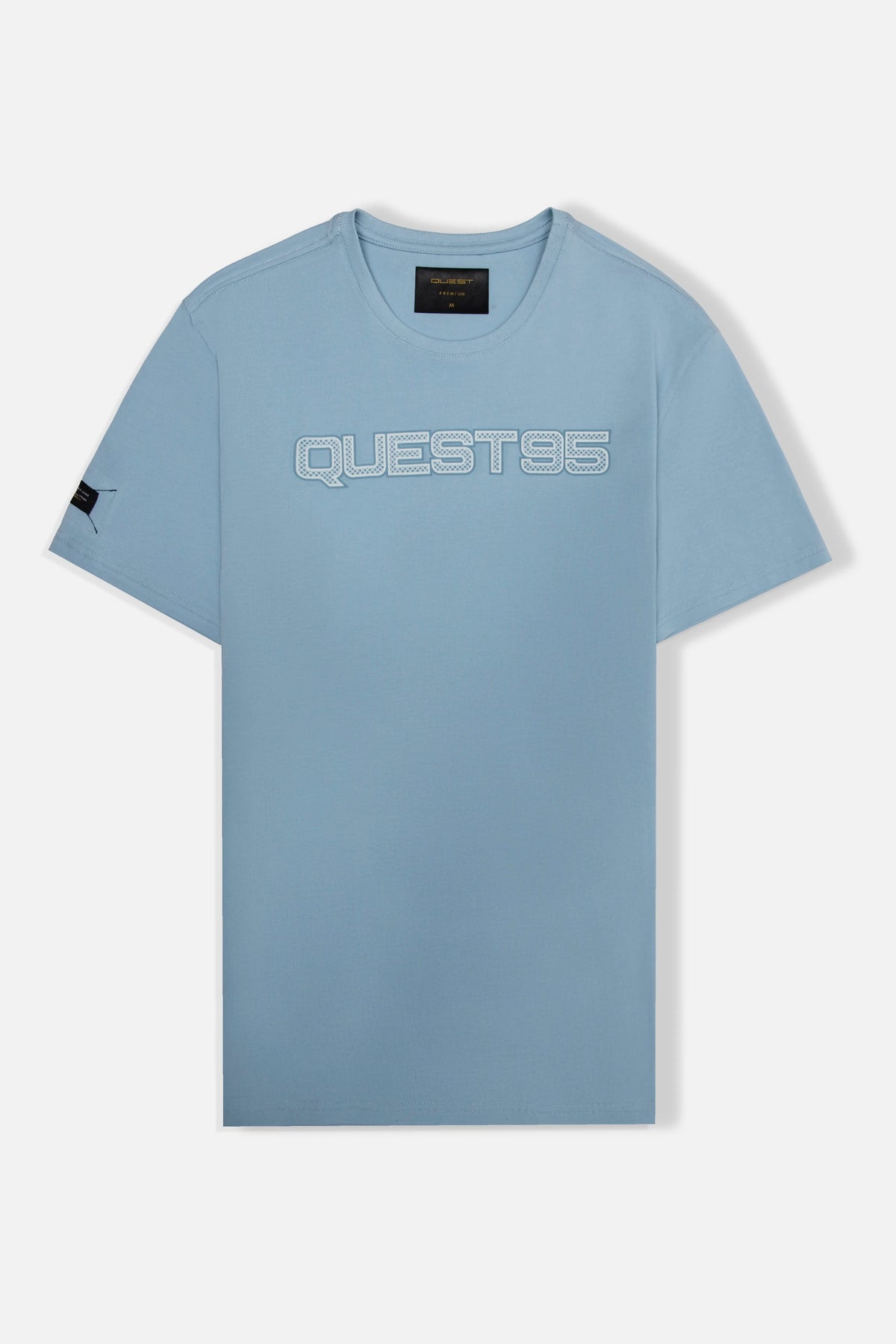 CAMISETA PREMIUM MANGA CORTA COLOR AZUL GLACIAR