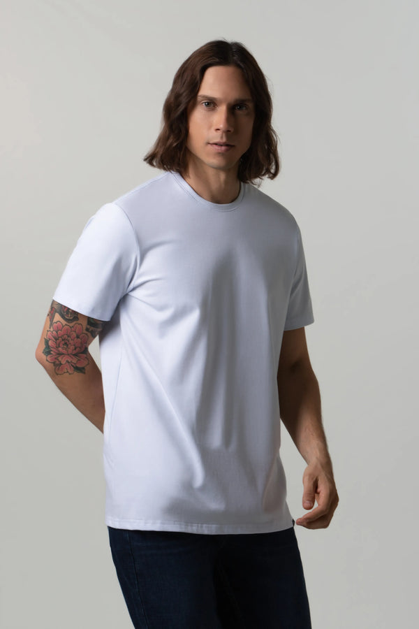 CAMISETA PREMIUM MANGA CORTA COLOR BLANCO OPTICO