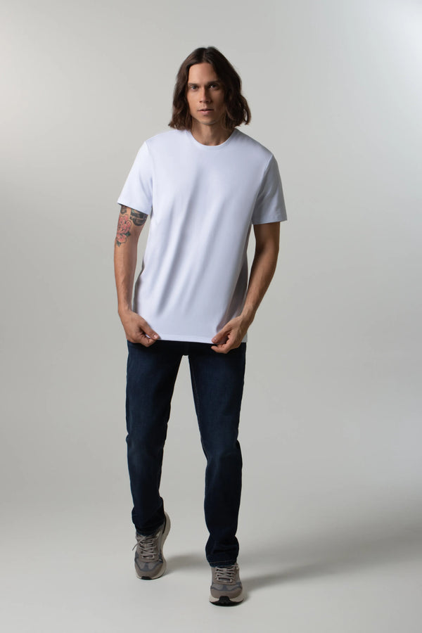 CAMISETA PREMIUM MANGA CORTA COLOR BLANCO OPTICO