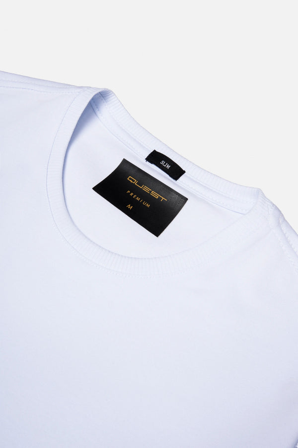 CAMISETA PREMIUM MANGA CORTA COLOR BLANCO OPTICO