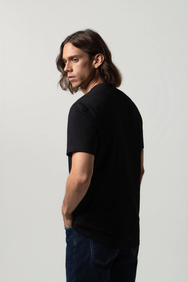 CAMISETA PREMIUM MANGA CORTA COLOR NEGRO