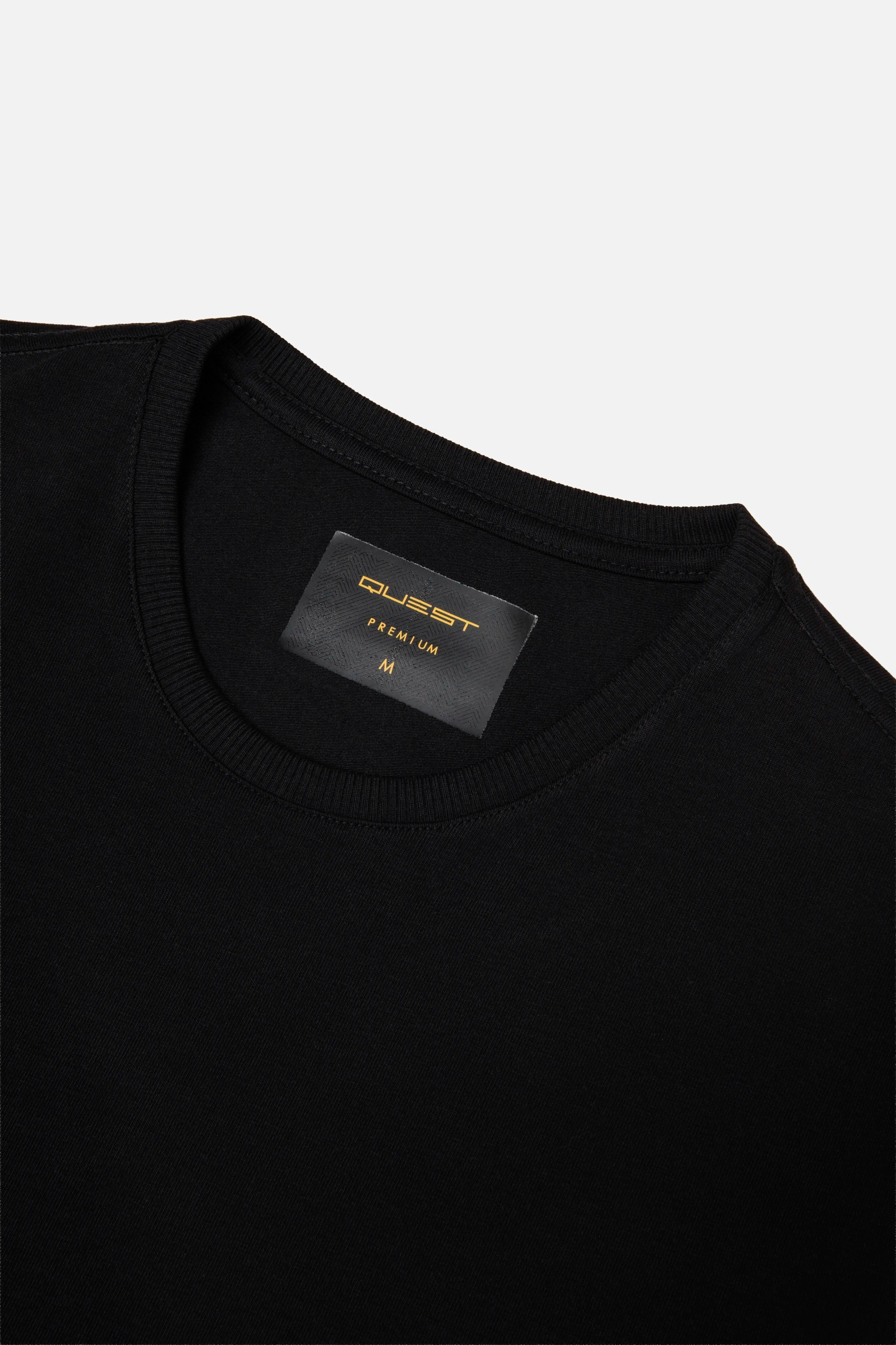 CAMISETA PREMIUM MANGA CORTA COLOR NEGRO