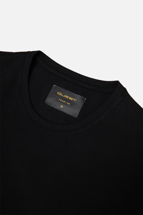 CAMISETA PREMIUM MANGA CORTA COLOR NEGRO