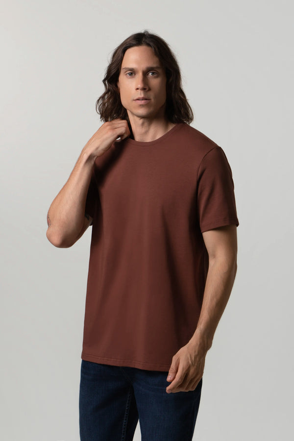 CAMISETA PREMIUM MANGA CORTA COLOR BRUNETTE