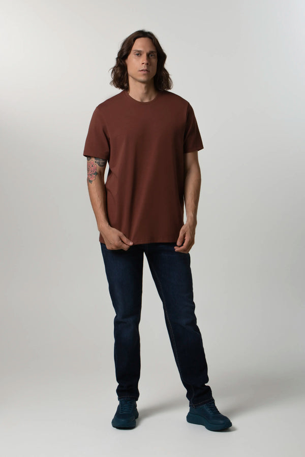CAMISETA PREMIUM MANGA CORTA COLOR BRUNETTE