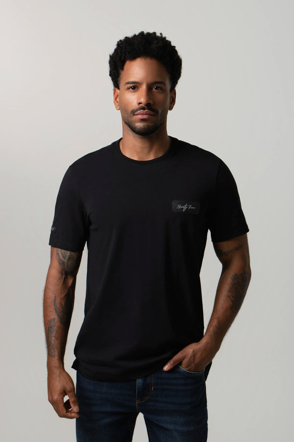 CAMISETA PREMIUM MANGA CORTA COLOR NEGRO