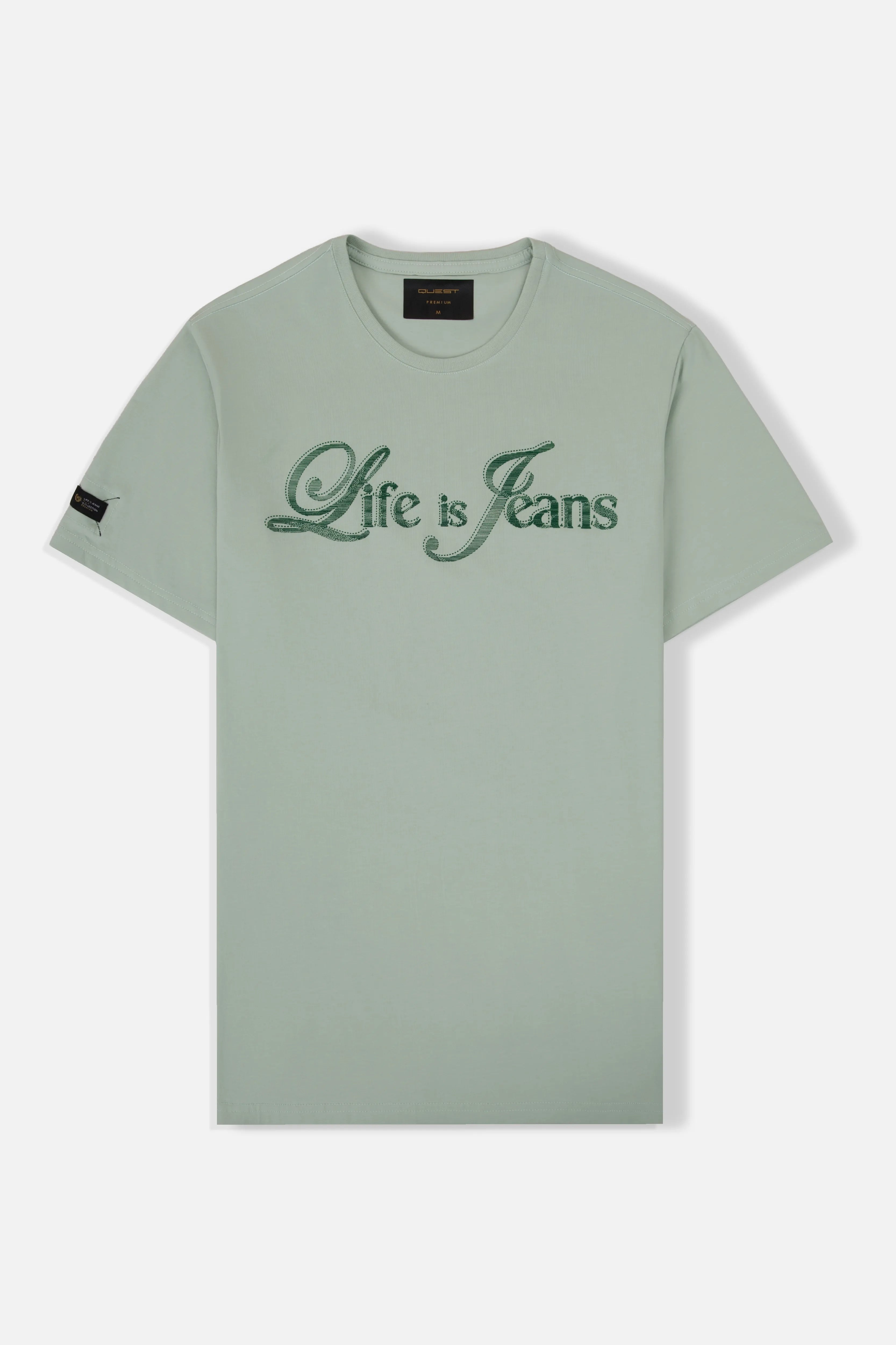 CAMISETA PREMIUM MANGA CORTA COLOR FROSTY GREEN