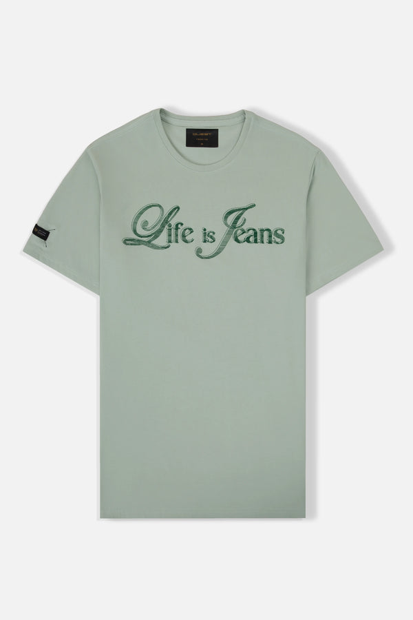 CAMISETA PREMIUM MANGA CORTA COLOR FROSTY GREEN