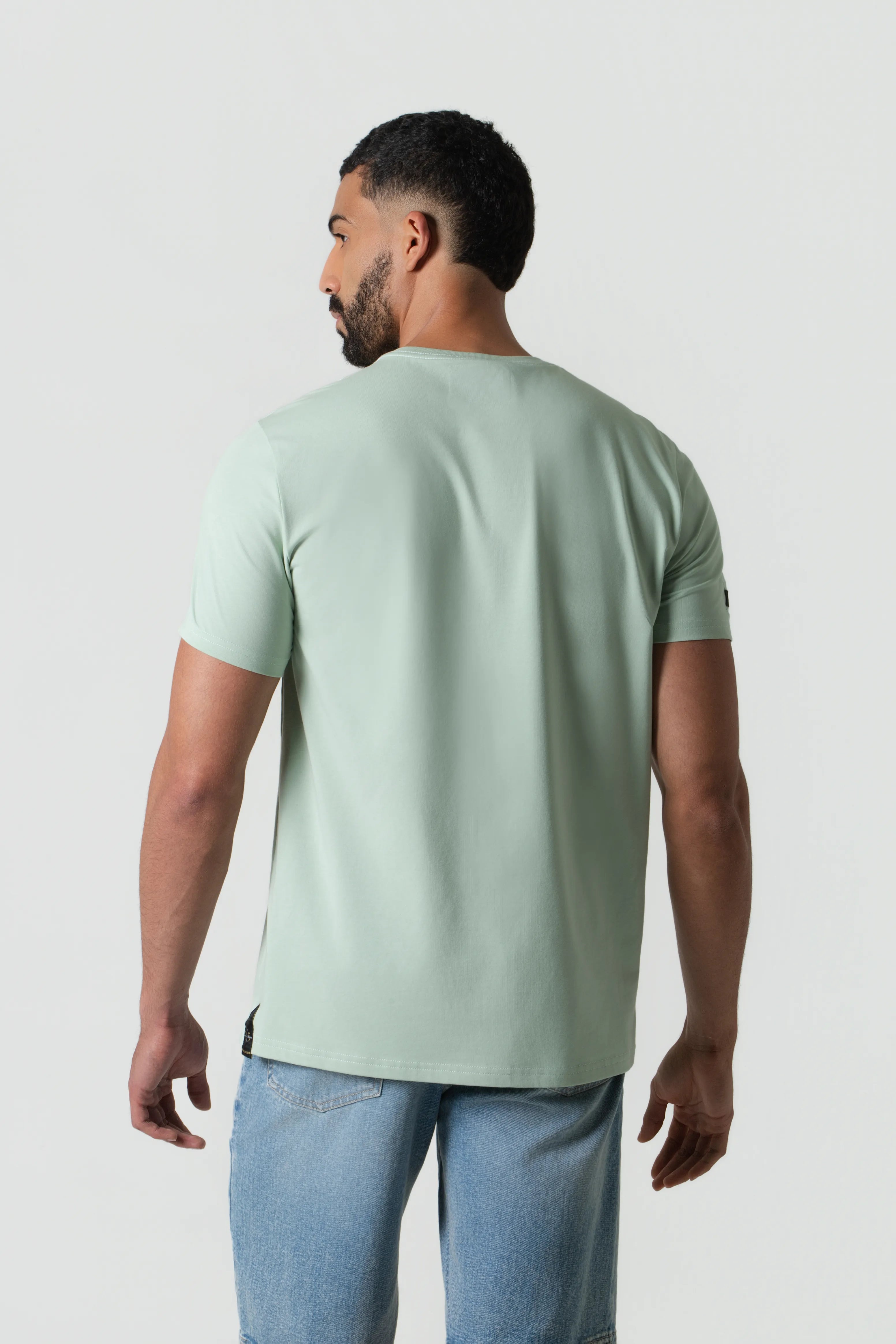 CAMISETA PREMIUM MANGA CORTA COLOR FROSTY GREEN