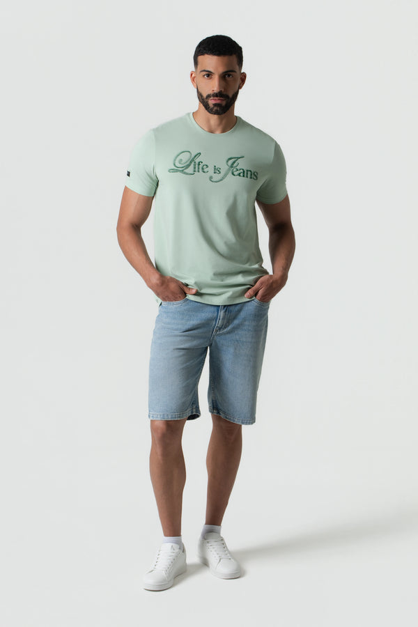 CAMISETA PREMIUM MANGA CORTA COLOR FROSTY GREEN