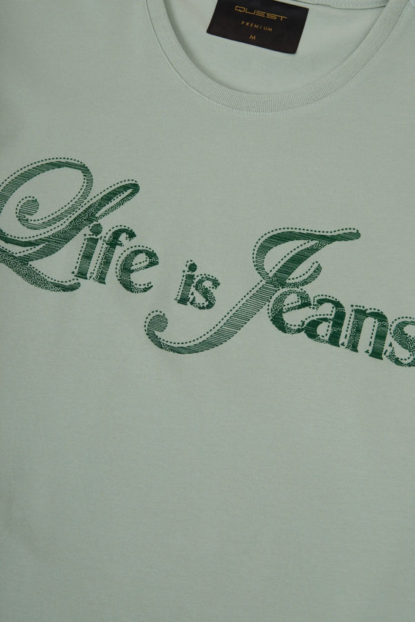CAMISETA PREMIUM MANGA CORTA COLOR FROSTY GREEN