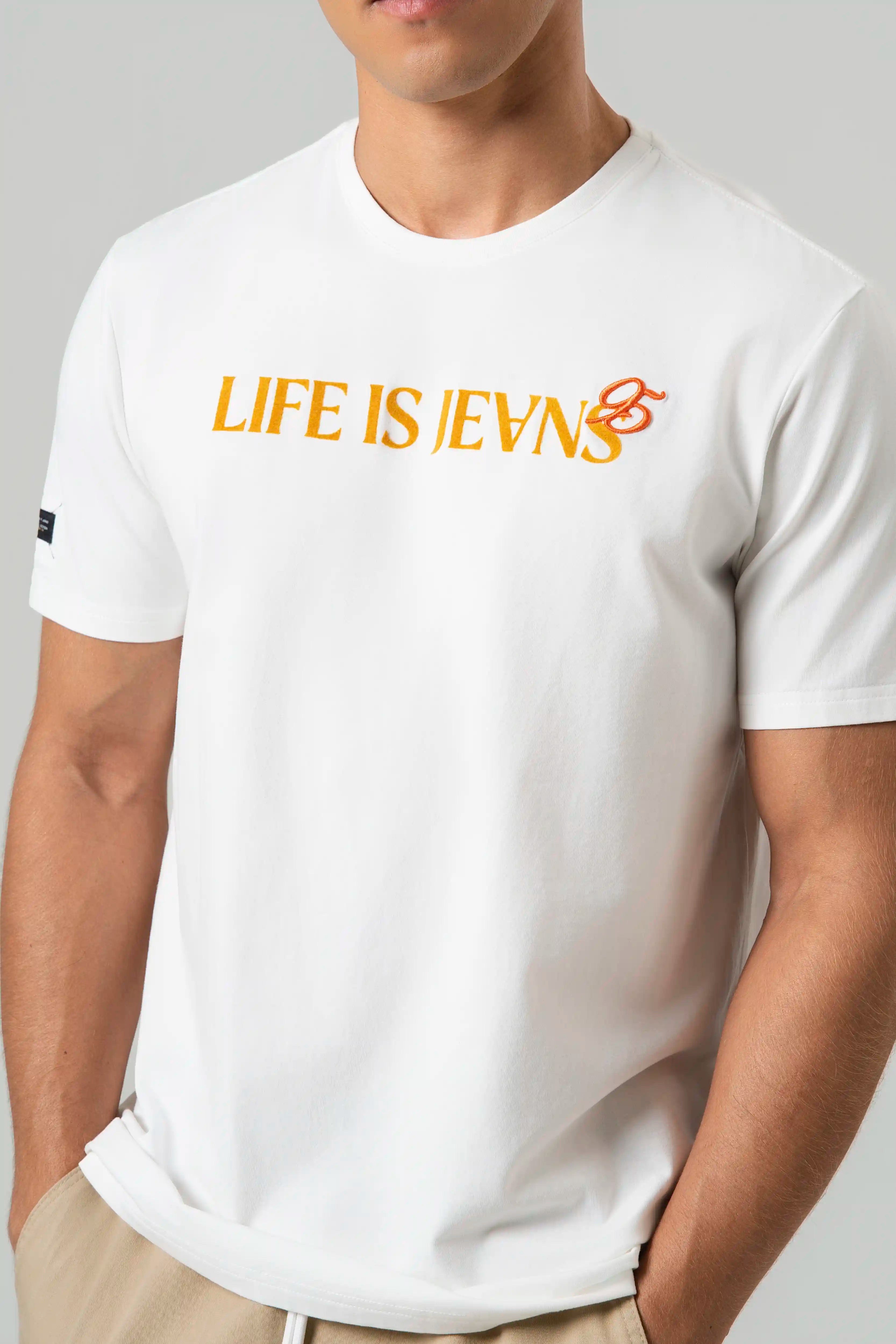 CAMISETA PREMIUM MANGA CORTA COLOR IVORY