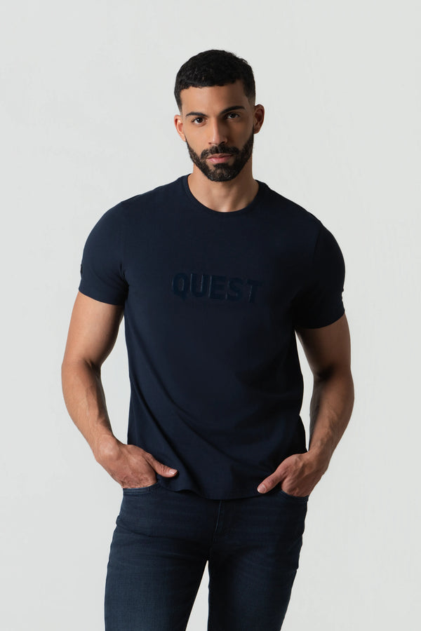 CAMISETA PREMIUM MANGA CORTA COLOR AZUL OSCURO