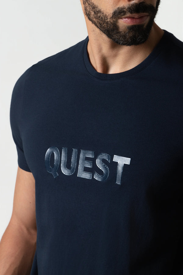 CAMISETA PREMIUM MANGA CORTA COLOR AZUL OSCURO