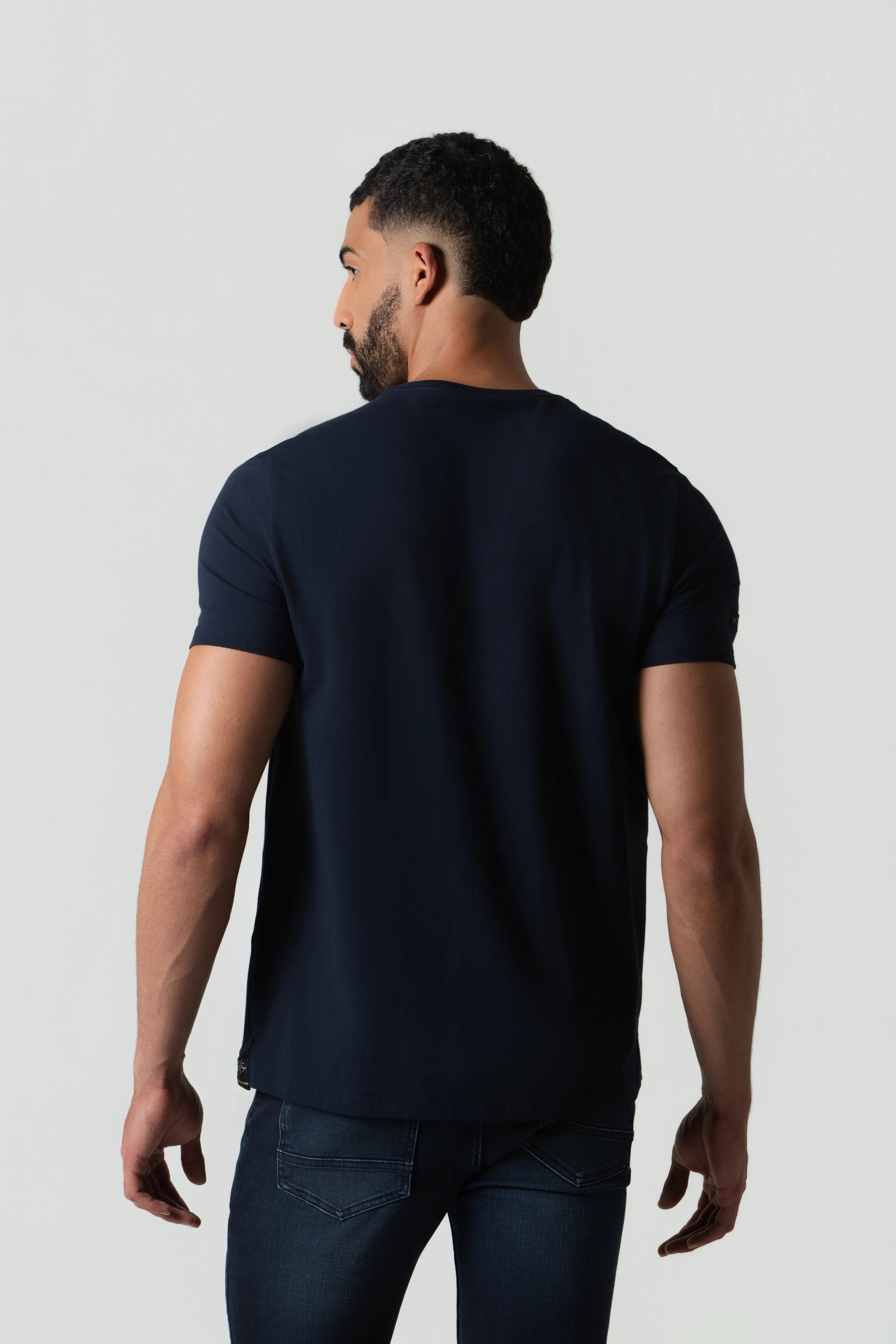 CAMISETA PREMIUM MANGA CORTA COLOR AZUL OSCURO
