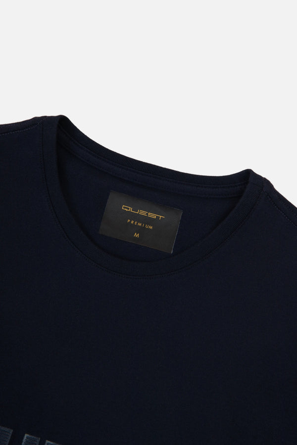 CAMISETA PREMIUM MANGA CORTA COLOR AZUL OSCURO