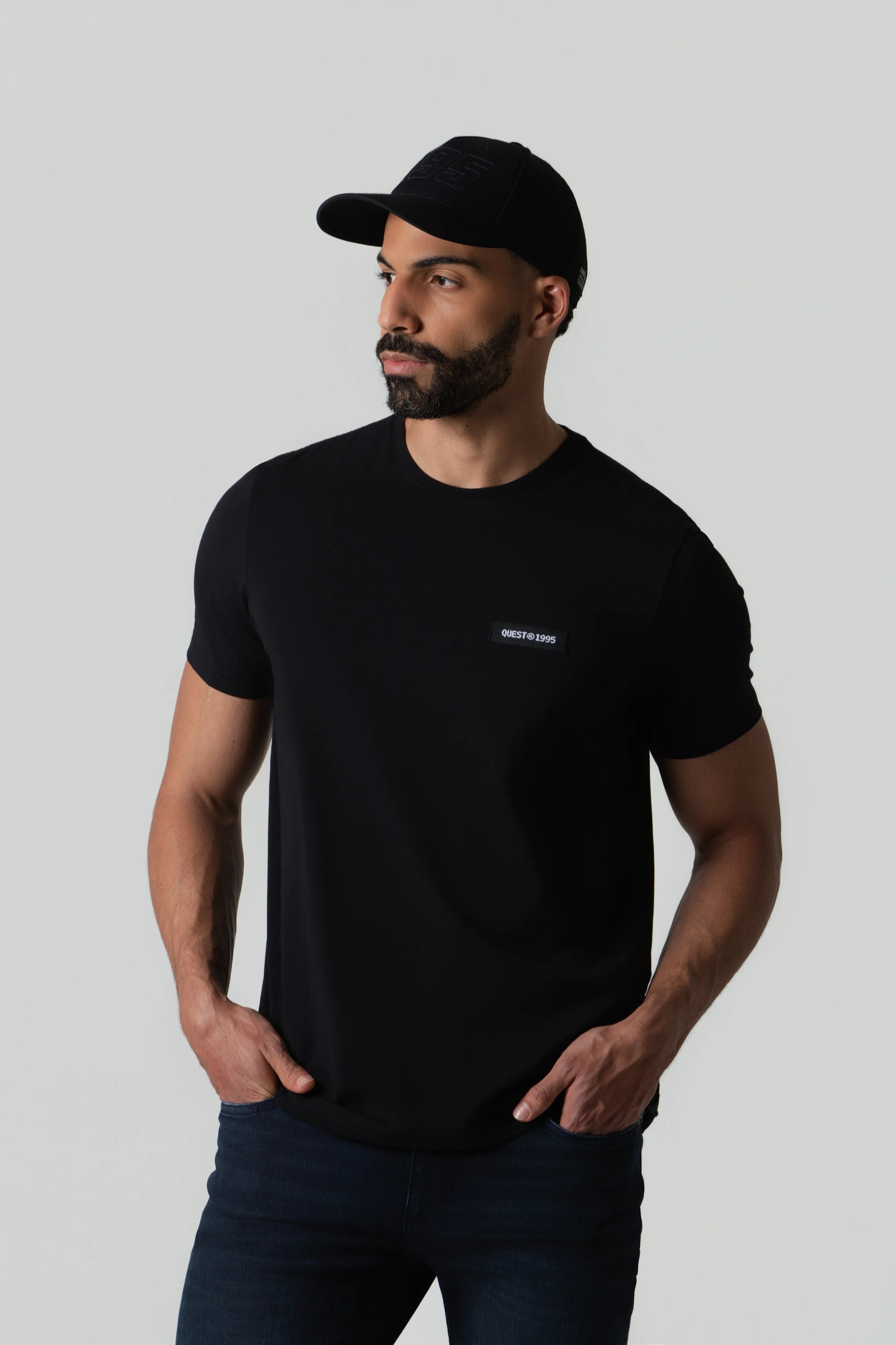 CAMISETA PREMIUM MANGA CORTA COLOR NEGRO