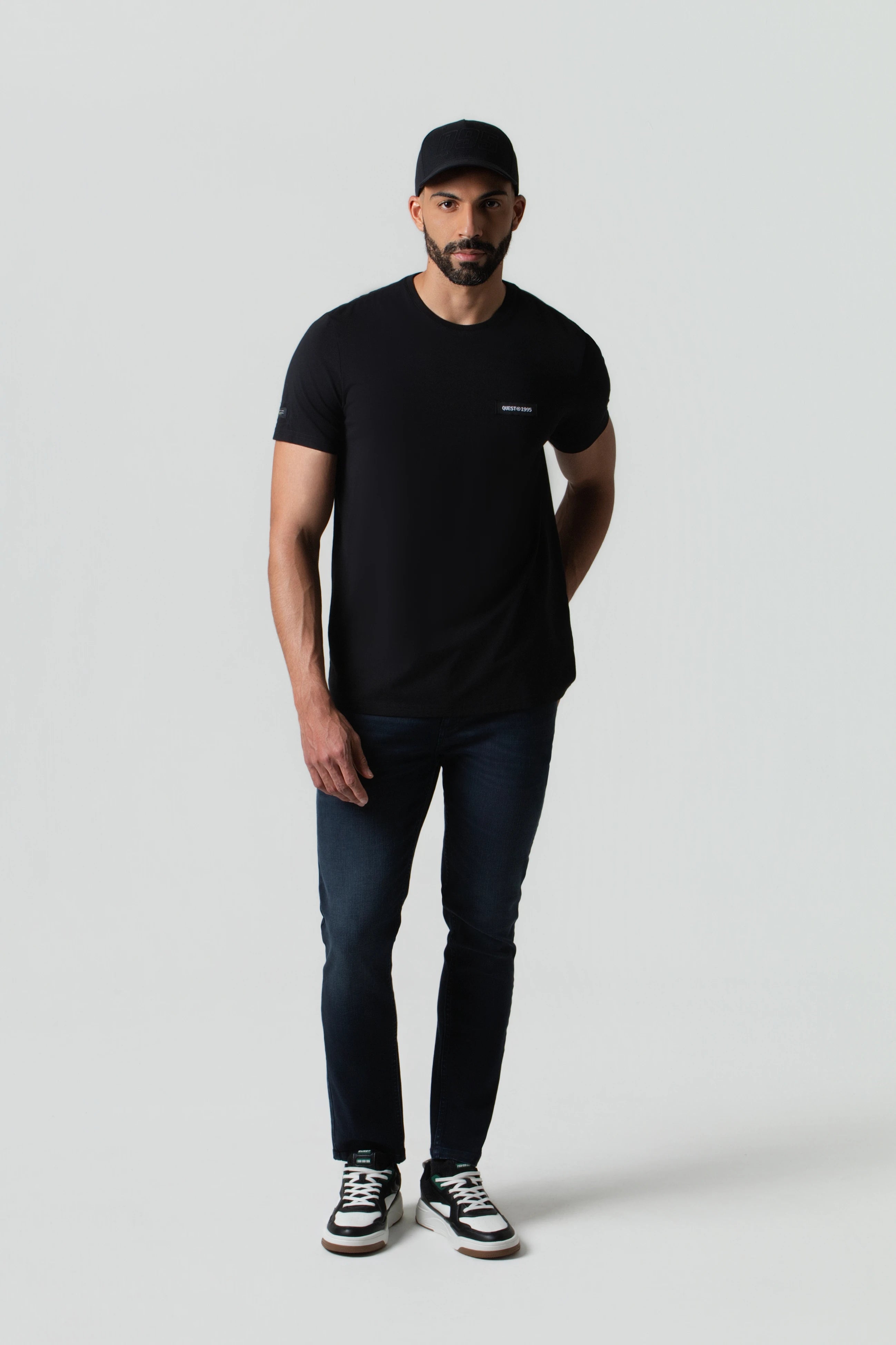 CAMISETA PREMIUM MANGA CORTA COLOR NEGRO