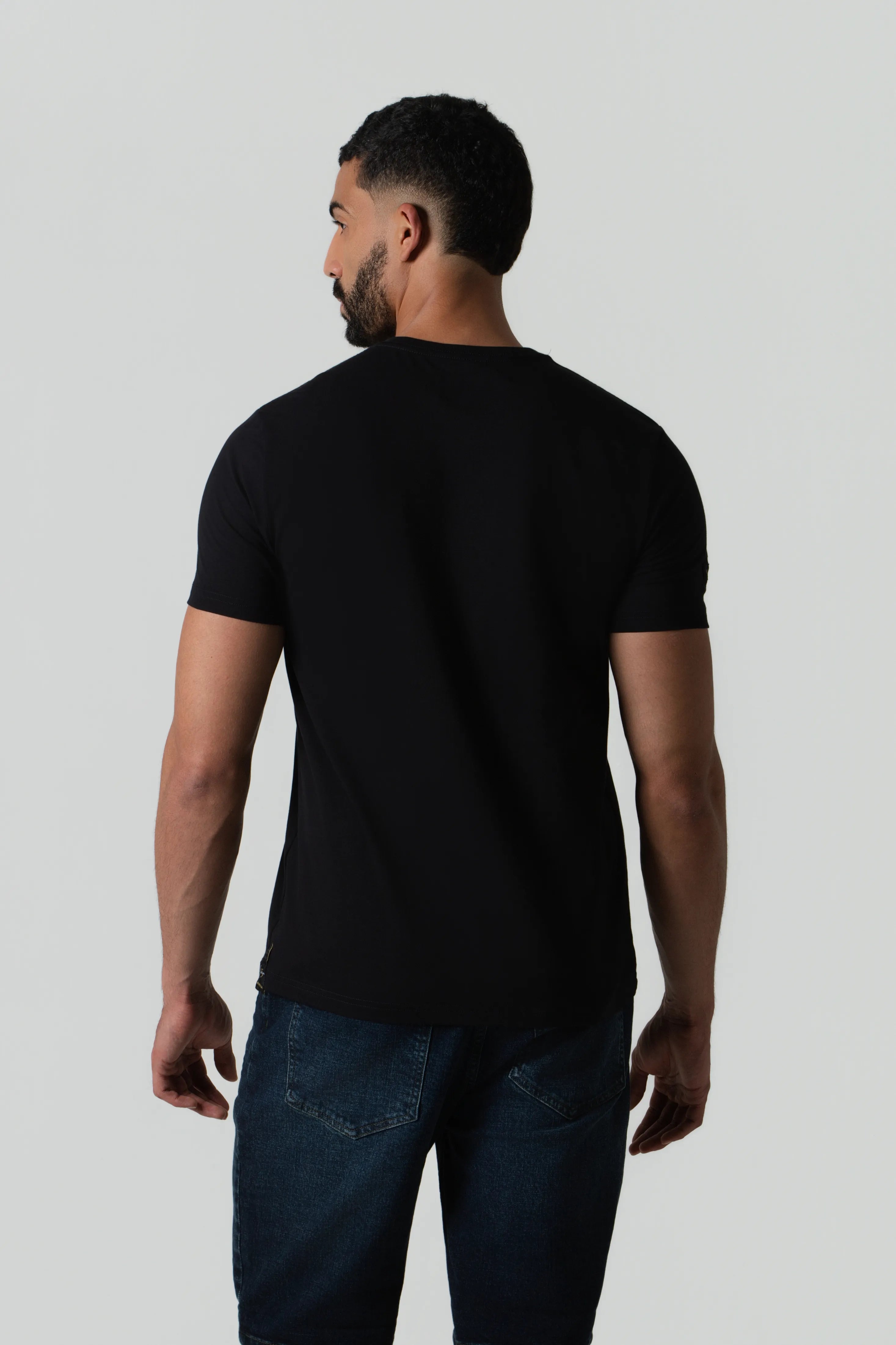CAMISETA PREMIUM MANGA CORTA COLOR NEGRO