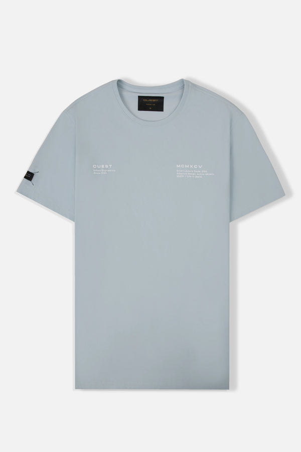 CAMISETA PREMIUM MANGA CORTA COLOR BABY BLUE – Quest Colombia