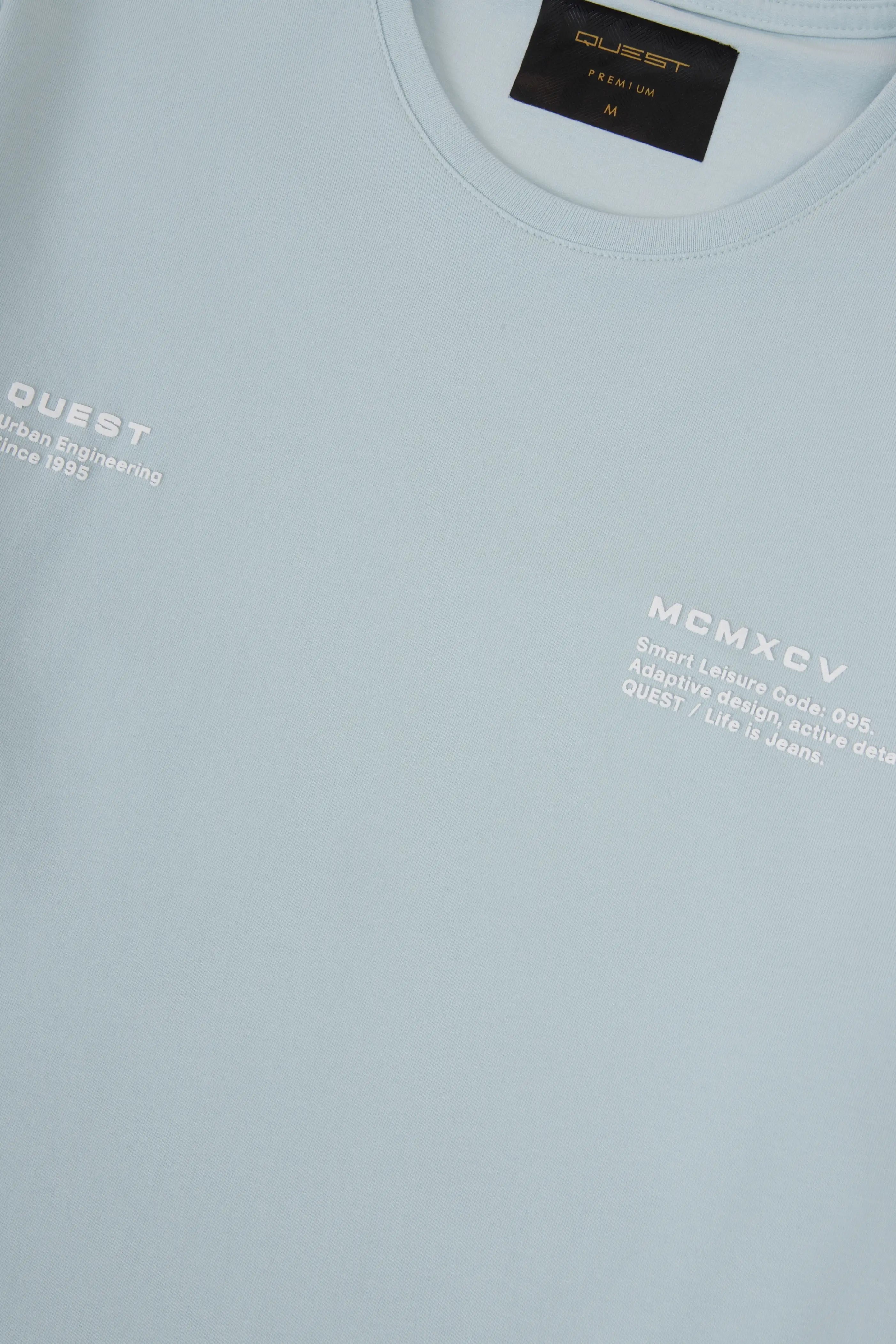 CAMISETA PREMIUM MANGA CORTA COLOR BABY BLUE