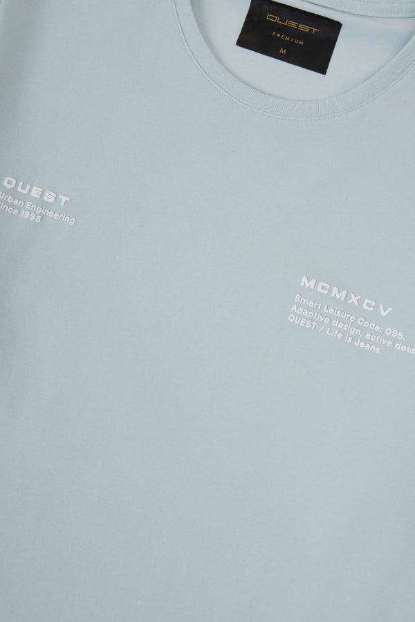 CAMISETA PREMIUM MANGA CORTA COLOR BABY BLUE