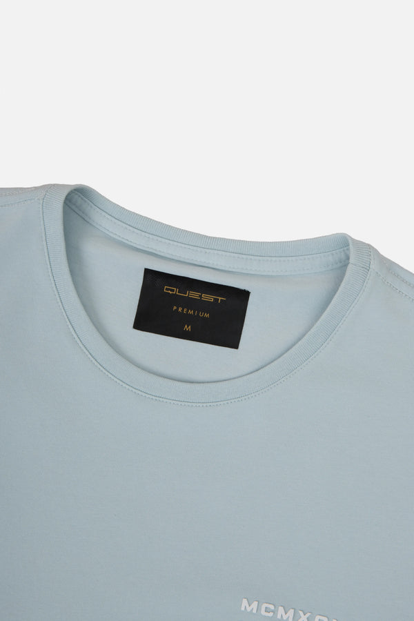 CAMISETA PREMIUM MANGA CORTA COLOR BABY BLUE