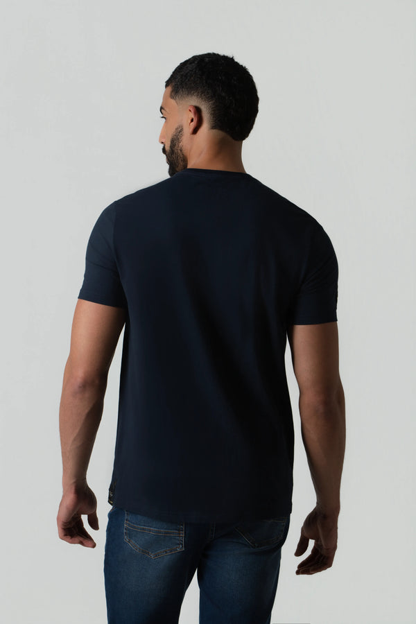 CAMISETA PREMIUM MANGA CORTA COLOR AZUL NOCHE