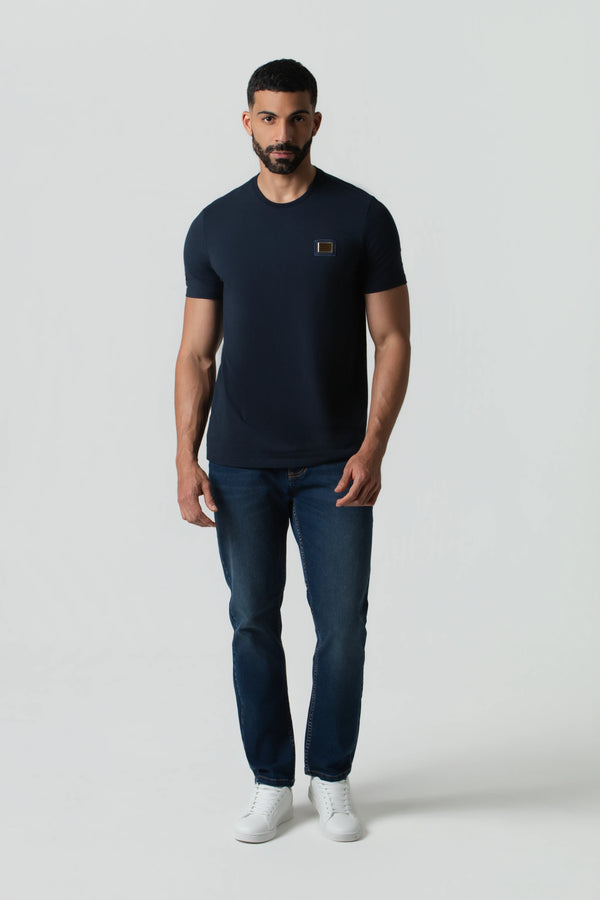 CAMISETA PREMIUM MANGA CORTA COLOR AZUL NOCHE