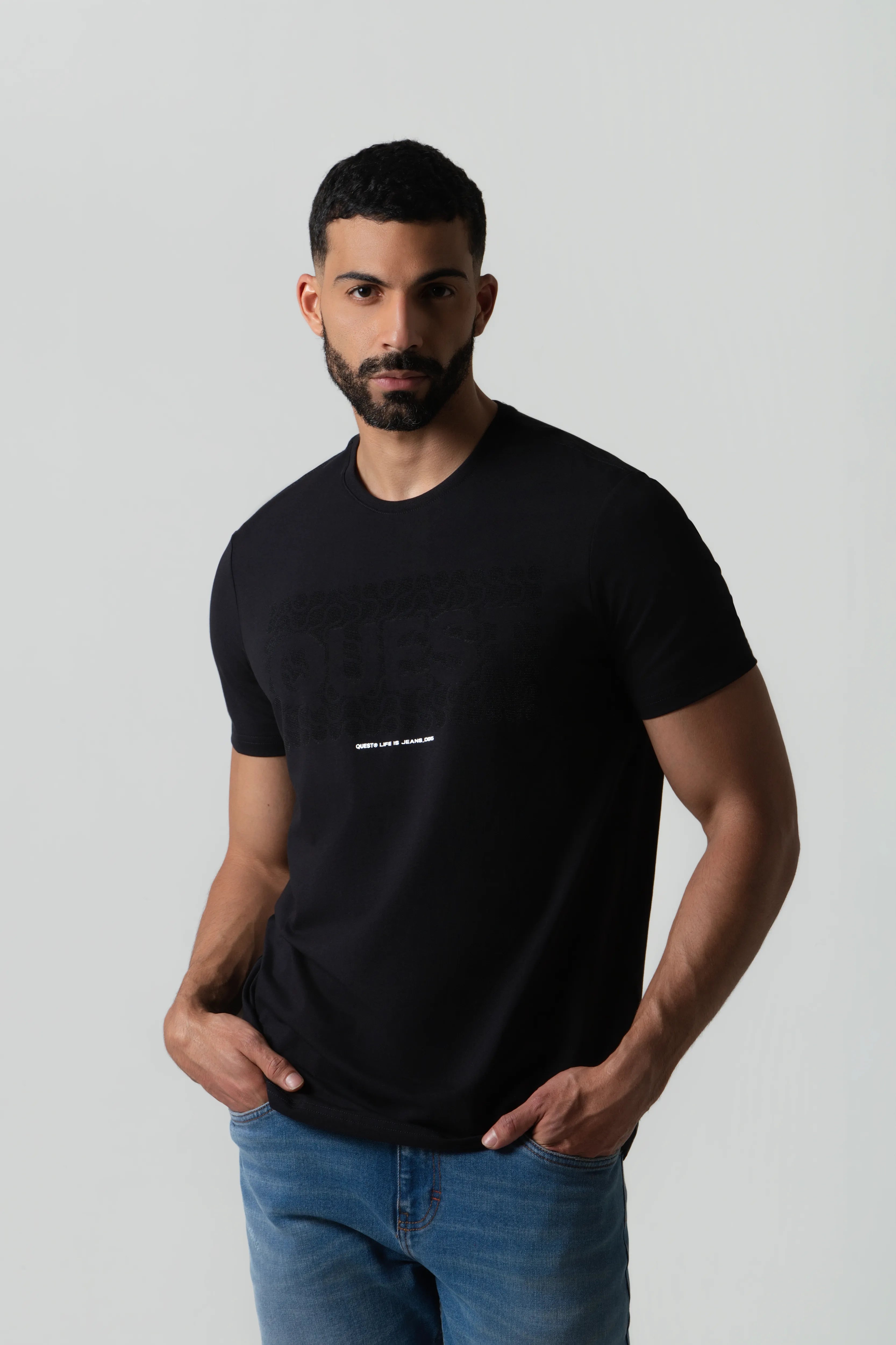 CAMISETA PREMIUM MANGA CORTA COLOR NEGRO