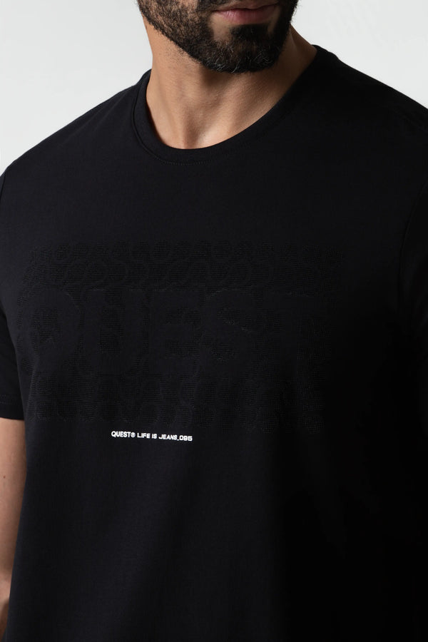 CAMISETA PREMIUM MANGA CORTA COLOR NEGRO