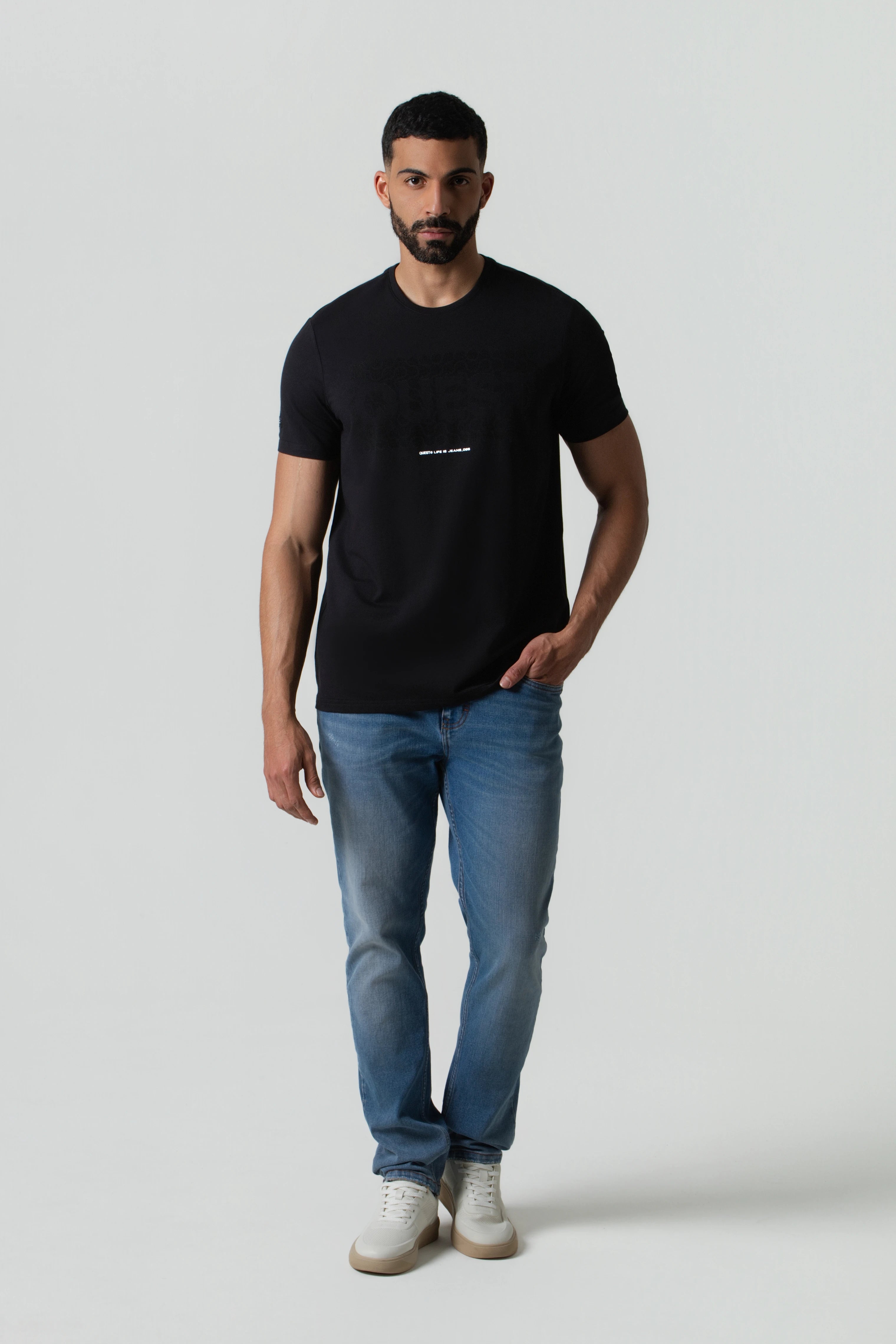 CAMISETA PREMIUM MANGA CORTA COLOR NEGRO