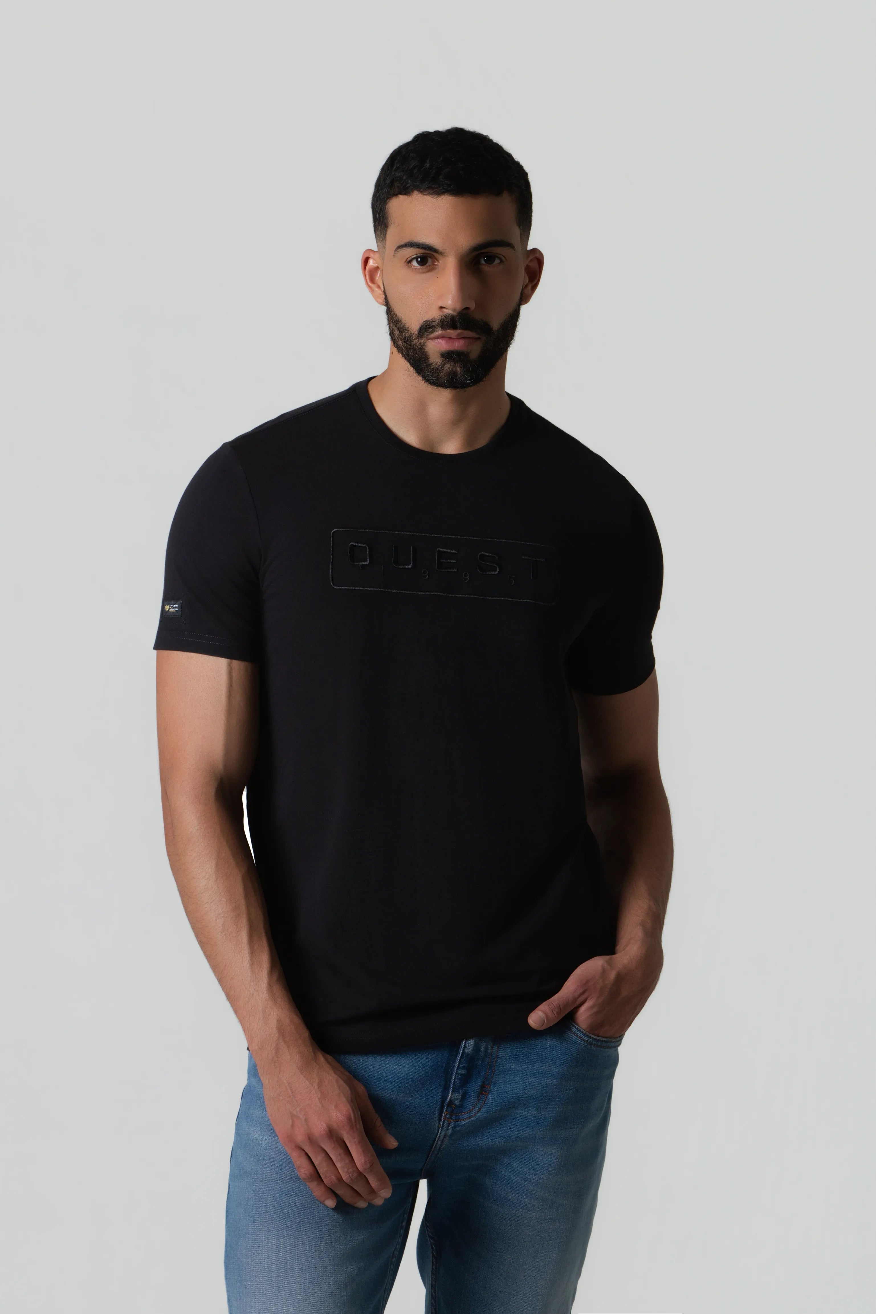 CAMISETA PREMIUM MANGA CORTA COLOR NEGRO