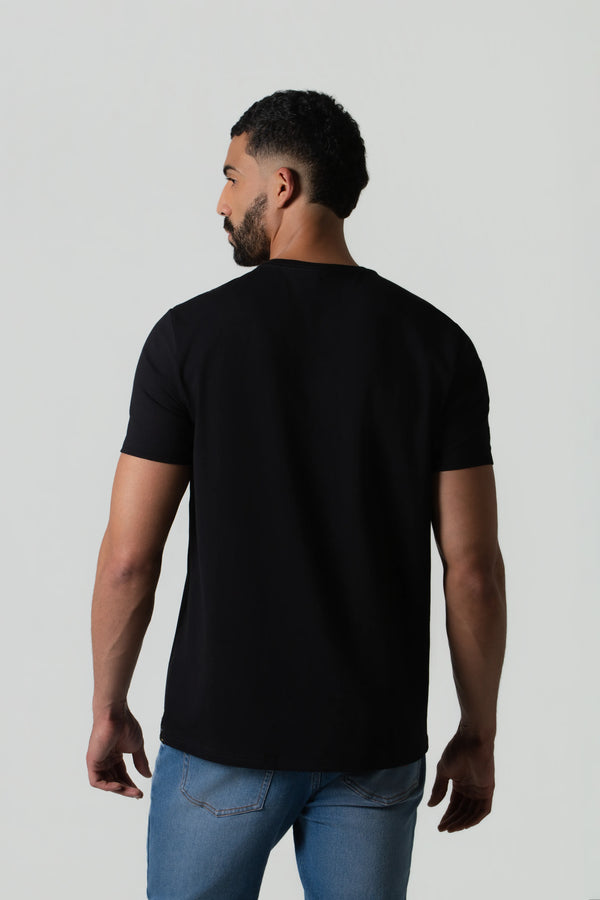 CAMISETA PREMIUM MANGA CORTA COLOR NEGRO